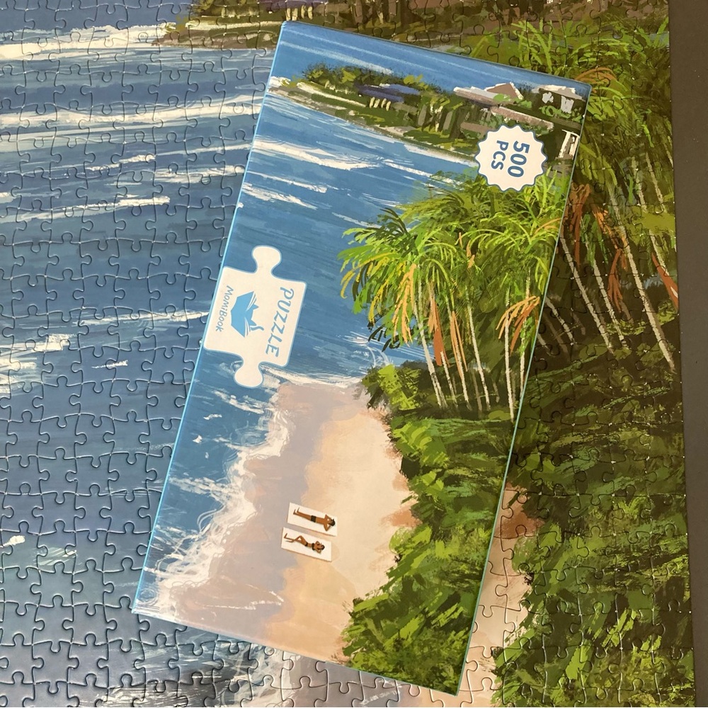 500 piece jigsaw puzzle tropical beach scene Has All Pieces MomiBook